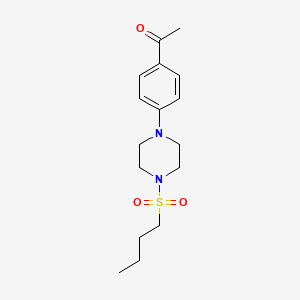 molecular formula C16H24N2O3S B5885407 1-{4-[4-(butylsulfonyl)-1-piperazinyl]phenyl}ethanone 