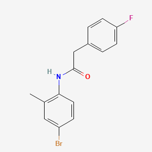 molecular formula C15H13BrFNO B5885422 N-(4-bromo-2-methylphenyl)-2-(4-fluorophenyl)acetamide 