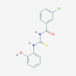 molecular formula C14H11ClN2O2S B5885426 3-chloro-N-{[(2-hydroxyphenyl)amino]carbonothioyl}benzamide CAS No. 6590-55-2