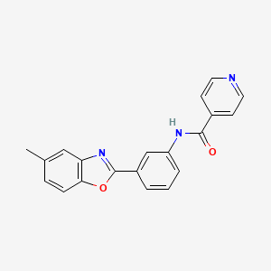 molecular formula C20H15N3O2 B5885431 N-[3-(5-methyl-1,3-benzoxazol-2-yl)phenyl]isonicotinamide 