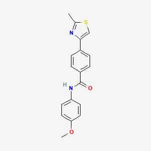 molecular formula C18H16N2O2S B5885434 N-(4-methoxyphenyl)-4-(2-methyl-1,3-thiazol-4-yl)benzamide 