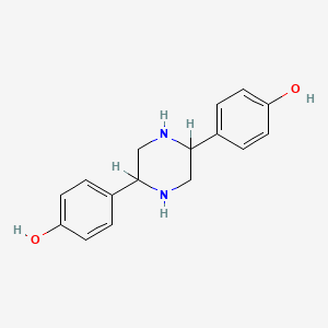 molecular formula C16H18N2O2 B588544 4,4'-(Piperazine-2, 5-diyl)diphenol CAS No. 94572-68-6
