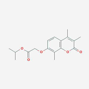 molecular formula C17H20O5 B5885441 isopropyl [(3,4,8-trimethyl-2-oxo-2H-chromen-7-yl)oxy]acetate 