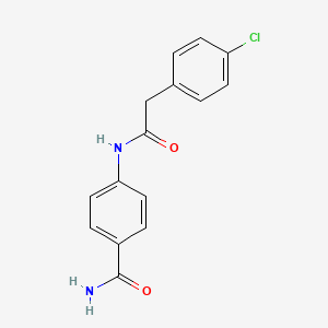 molecular formula C15H13ClN2O2 B5885447 4-{[(4-chlorophenyl)acetyl]amino}benzamide 