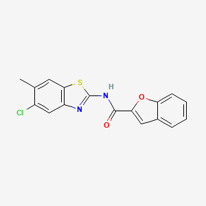 N-(5-chloro-6-methyl-1,3-benzothiazol-2-yl)-1-benzofuran-2-carboxamide