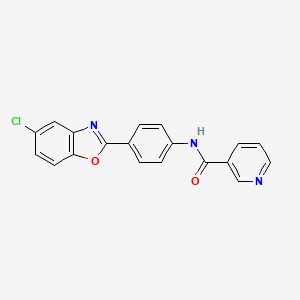 N-[4-(5-chloro-1,3-benzoxazol-2-yl)phenyl]nicotinamide