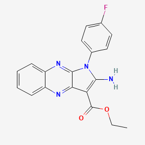 ethyl 2-amino-1-(4-fluorophenyl)-1H-pyrrolo[2,3-b]quinoxaline-3-carboxylate
