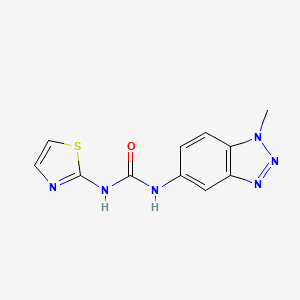 molecular formula C11H10N6OS B5885525 N-(1-methyl-1H-1,2,3-benzotriazol-5-yl)-N'-1,3-thiazol-2-ylurea 