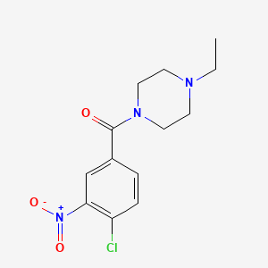 molecular formula C13H16ClN3O3 B5885532 1-(4-chloro-3-nitrobenzoyl)-4-ethylpiperazine 