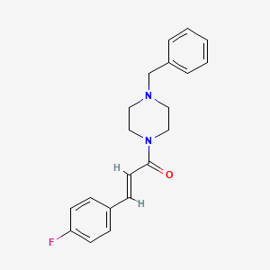 molecular formula C20H21FN2O B5885535 1-benzyl-4-[3-(4-fluorophenyl)acryloyl]piperazine 
