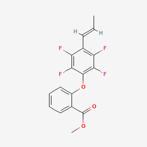 molecular formula C17H12F4O3 B5885548 methyl 2-[2,3,5,6-tetrafluoro-4-(1-propen-1-yl)phenoxy]benzoate 