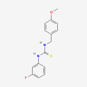molecular formula C15H15FN2OS B5885560 N-(3-fluorophenyl)-N'-(4-methoxybenzyl)thiourea 