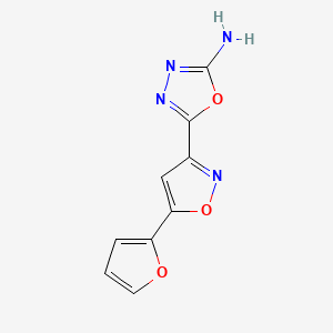 molecular formula C9H6N4O3 B5885573 5-[5-(2-furyl)-3-isoxazolyl]-1,3,4-oxadiazol-2-amine 