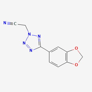 molecular formula C10H7N5O2 B5885581 [5-(1,3-benzodioxol-5-yl)-2H-tetrazol-2-yl]acetonitrile 