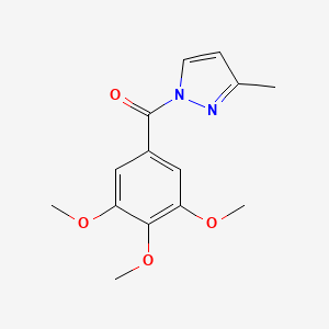 molecular formula C14H16N2O4 B5885587 3-methyl-1-(3,4,5-trimethoxybenzoyl)-1H-pyrazole 