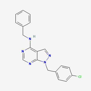 molecular formula C19H16ClN5 B5885591 N-benzyl-1-(4-chlorobenzyl)-1H-pyrazolo[3,4-d]pyrimidin-4-amine 