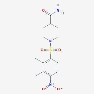 molecular formula C14H19N3O5S B5885596 1-[(2,3-dimethyl-4-nitrophenyl)sulfonyl]-4-piperidinecarboxamide 