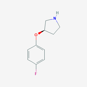 molecular formula C4H8ClF2NO2 B058856 2,2-二氟-3-(甲基氨基)丙酸盐酸盐 CAS No. 1346597-54-3
