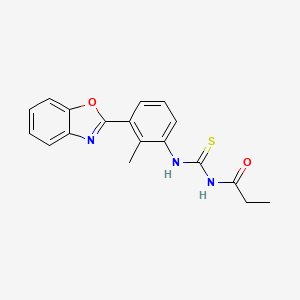 N-({[3-(1,3-benzoxazol-2-yl)-2-methylphenyl]amino}carbonothioyl)propanamide