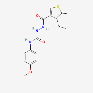 molecular formula C17H21N3O3S B5885667 N-(4-ethoxyphenyl)-2-[(4-ethyl-5-methyl-3-thienyl)carbonyl]hydrazinecarboxamide 