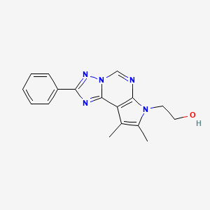 molecular formula C17H17N5O B5885678 2-(8,9-dimethyl-2-phenyl-7H-pyrrolo[3,2-e][1,2,4]triazolo[1,5-c]pyrimidin-7-yl)ethanol 