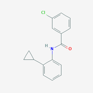 molecular formula C16H14ClNO B5885705 3-chloro-N-(2-cyclopropylphenyl)benzamide 