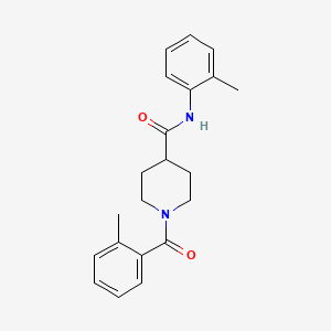 molecular formula C21H24N2O2 B5885728 1-(2-methylbenzoyl)-N-(2-methylphenyl)-4-piperidinecarboxamide 