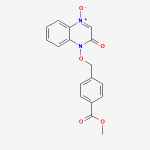 molecular formula C17H14N2O5 B5885734 methyl 4-{[(4-oxido-2-oxo-1(2H)-quinoxalinyl)oxy]methyl}benzoate 