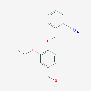2-{[2-ethoxy-4-(hydroxymethyl)phenoxy]methyl}benzonitrile
