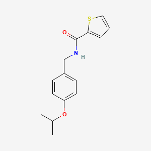 molecular formula C15H17NO2S B5885753 N-(4-isopropoxybenzyl)-2-thiophenecarboxamide 