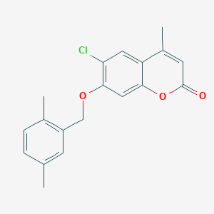 6-chloro-7-[(2,5-dimethylbenzyl)oxy]-4-methyl-2H-chromen-2-one