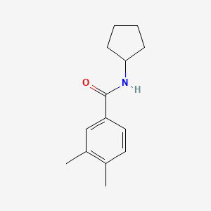 molecular formula C14H19NO B5885774 N-cyclopentyl-3,4-dimethylbenzamide 