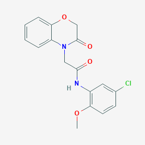 molecular formula C17H15ClN2O4 B5885780 N-(5-chloro-2-methoxyphenyl)-2-(3-oxo-2,3-dihydro-4H-1,4-benzoxazin-4-yl)acetamide 