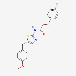 2-(4-chlorophenoxy)-N-[5-(4-methoxybenzyl)-1,3-thiazol-2-yl]acetamide