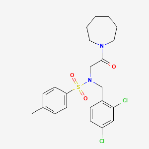 molecular formula C22H26Cl2N2O3S B5885803 N-[2-(1-azepanyl)-2-oxoethyl]-N-(2,4-dichlorobenzyl)-4-methylbenzenesulfonamide 