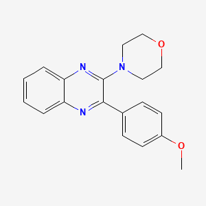 molecular formula C19H19N3O2 B5885829 2-(4-methoxyphenyl)-3-(4-morpholinyl)quinoxaline 