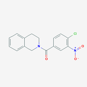 molecular formula C16H13ClN2O3 B5885843 2-(4-chloro-3-nitrobenzoyl)-1,2,3,4-tetrahydroisoquinoline 