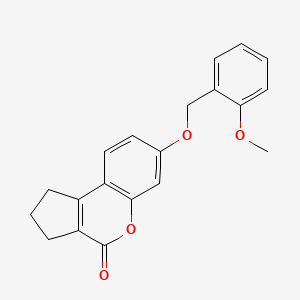 molecular formula C20H18O4 B5885853 7-[(2-methoxybenzyl)oxy]-2,3-dihydrocyclopenta[c]chromen-4(1H)-one 