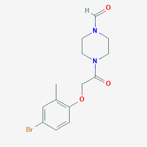 4-[(4-bromo-2-methylphenoxy)acetyl]-1-piperazinecarbaldehyde