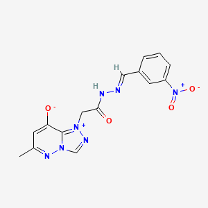 molecular formula C15H13N7O4 B5885937 6-methyl-1-{2-[2-(3-nitrobenzylidene)hydrazino]-2-oxoethyl}-1H-[1,2,4]triazolo[4,3-b]pyridazin-4-ium-8-olate 