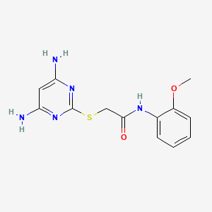 2-[(4,6-diamino-2-pyrimidinyl)thio]-N-(2-methoxyphenyl)acetamide