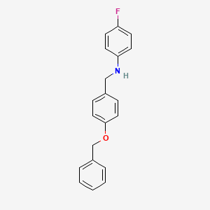 molecular formula C20H18FNO B5885960 N-[4-(苯甲氧基)苄基]-4-氟苯胺 