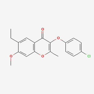 molecular formula C19H17ClO4 B5885961 3-(4-chlorophenoxy)-6-ethyl-7-methoxy-2-methyl-4H-chromen-4-one 