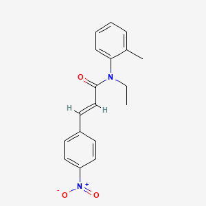 molecular formula C18H18N2O3 B5886004 N-ethyl-N-(2-methylphenyl)-3-(4-nitrophenyl)acrylamide 