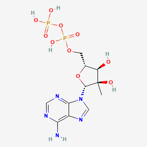 molecular formula C11H17N5O10P2 B588603 2'-C-Methyladenosine 5'-(trihydrogen diphosphate) CAS No. 150993-72-9