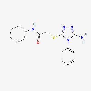 molecular formula C16H21N5OS B5886034 2-[(5-amino-4-phenyl-4H-1,2,4-triazol-3-yl)thio]-N-cyclohexylacetamide 