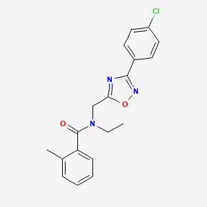 N-{[3-(4-chlorophenyl)-1,2,4-oxadiazol-5-yl]methyl}-N-ethyl-2-methylbenzamide
