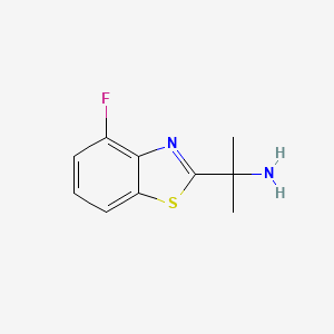 molecular formula C10H11FN2S B588607 2-Benzothiazolemethanamine, 4-fluoro-alpha,alpha-dimethyl- CAS No. 157763-39-8