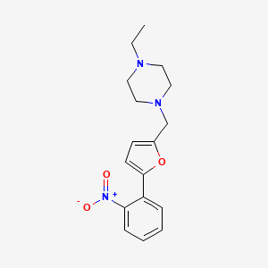 1-ethyl-4-{[5-(2-nitrophenyl)-2-furyl]methyl}piperazine