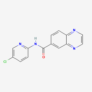 molecular formula C14H9ClN4O B5886078 N-(5-chloro-2-pyridinyl)-6-quinoxalinecarboxamide 